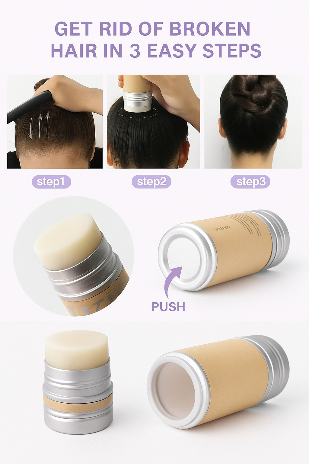 Silent Sleek Hair Wax Stick